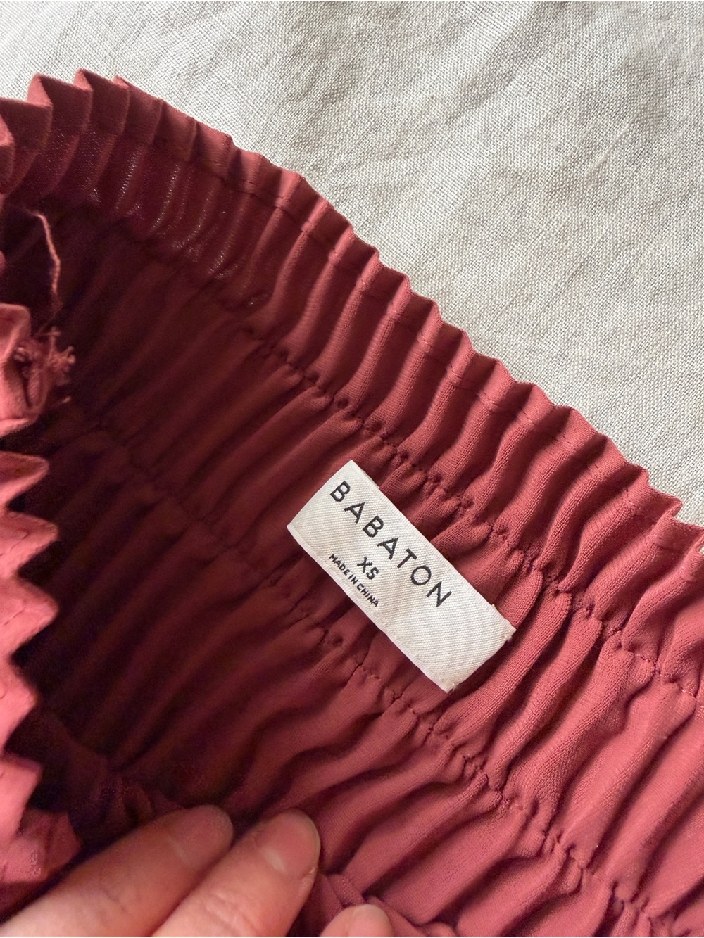 Babaton Pleated Midi Skirt in terra cotta xs - Picture 8 of 14